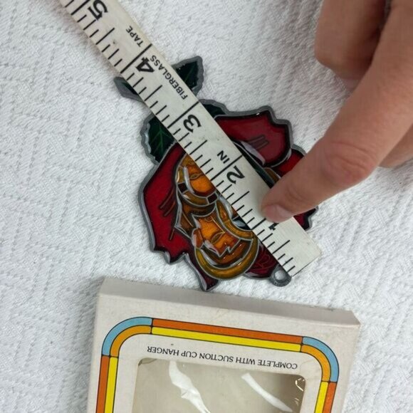 Vintage Sunlights Made in USA Floral Windowpane Suncatcher Window Decor MCM 70s - Picture 6 of 9